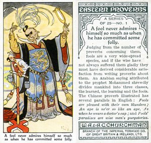 "A bolond soha nem csodálja magát annyira, mint amikor valamilyen ostobaságot követett el", 1931 (lásd még 498208)